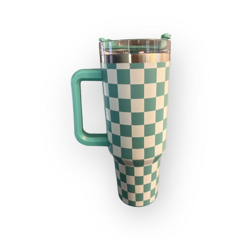 tumbler with checkered design