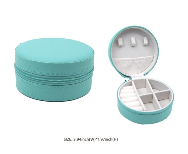 Round Zip Around Jewelry Box